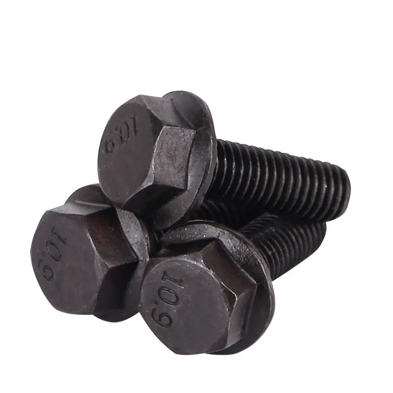 
m3 m6m16 grade 8.8 10.9 full thread black oxide hex flange head bolts 