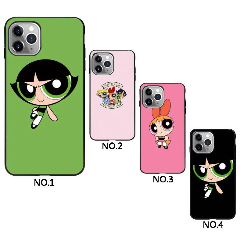 

Anime Cute Powerpuff Girls tpu black phone case for HUAWEI