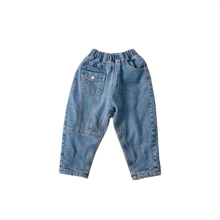 

Children's loose western style plus fleece pants