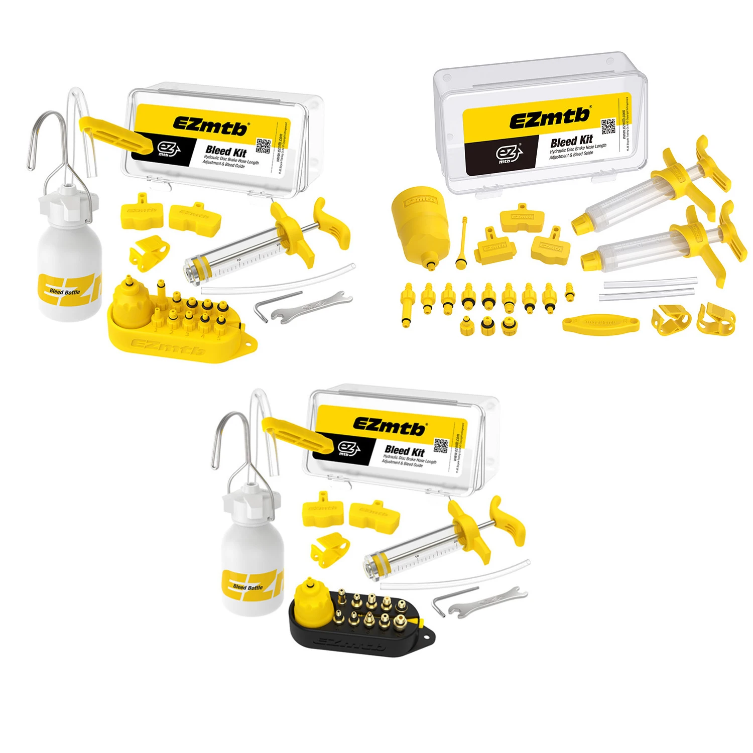 

Ezmtb bleed kit Universal Bike Hydraulic Disc Brake Oil brake bike bleeding kit Tools Bike Repair Tool, Yellow+white