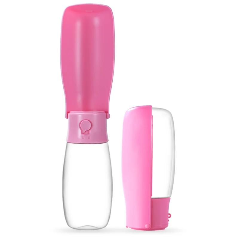 

New Design Walmart Hot Sale Novelty Popular Travel Straight PET Water Bottle Foldable 300ML for Dog Drinking