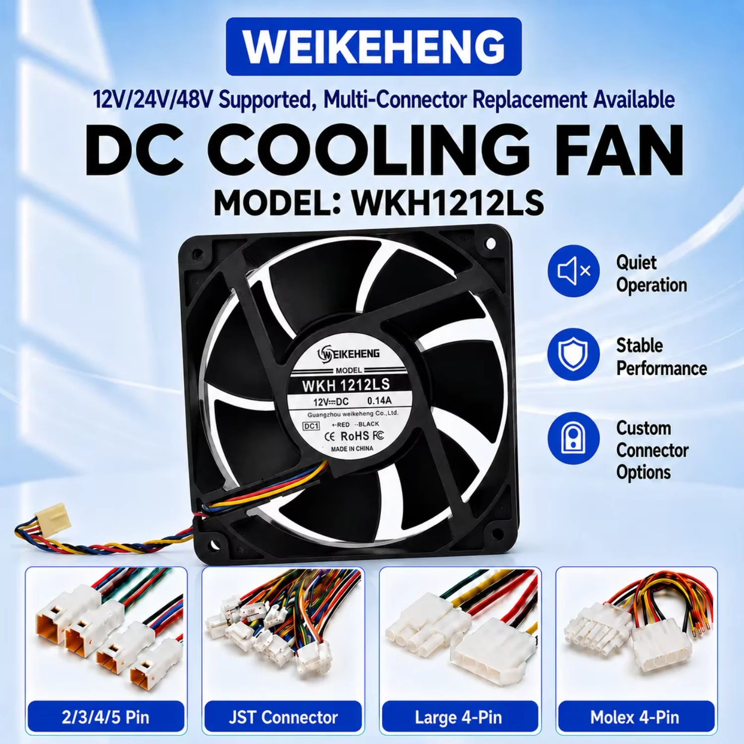 Axial Flow Fan, WKH, 1212LS, 12V, 12025 - detail 2