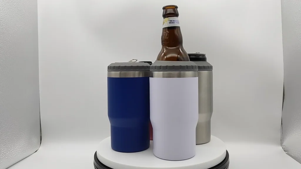 Multiuse Drinking Cooler 12 Oz Can And Beer Chiller Double Wall Vacuum