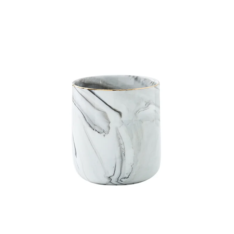 

Simple style ceramics marble texture water cup beverage cup mouthwash cup