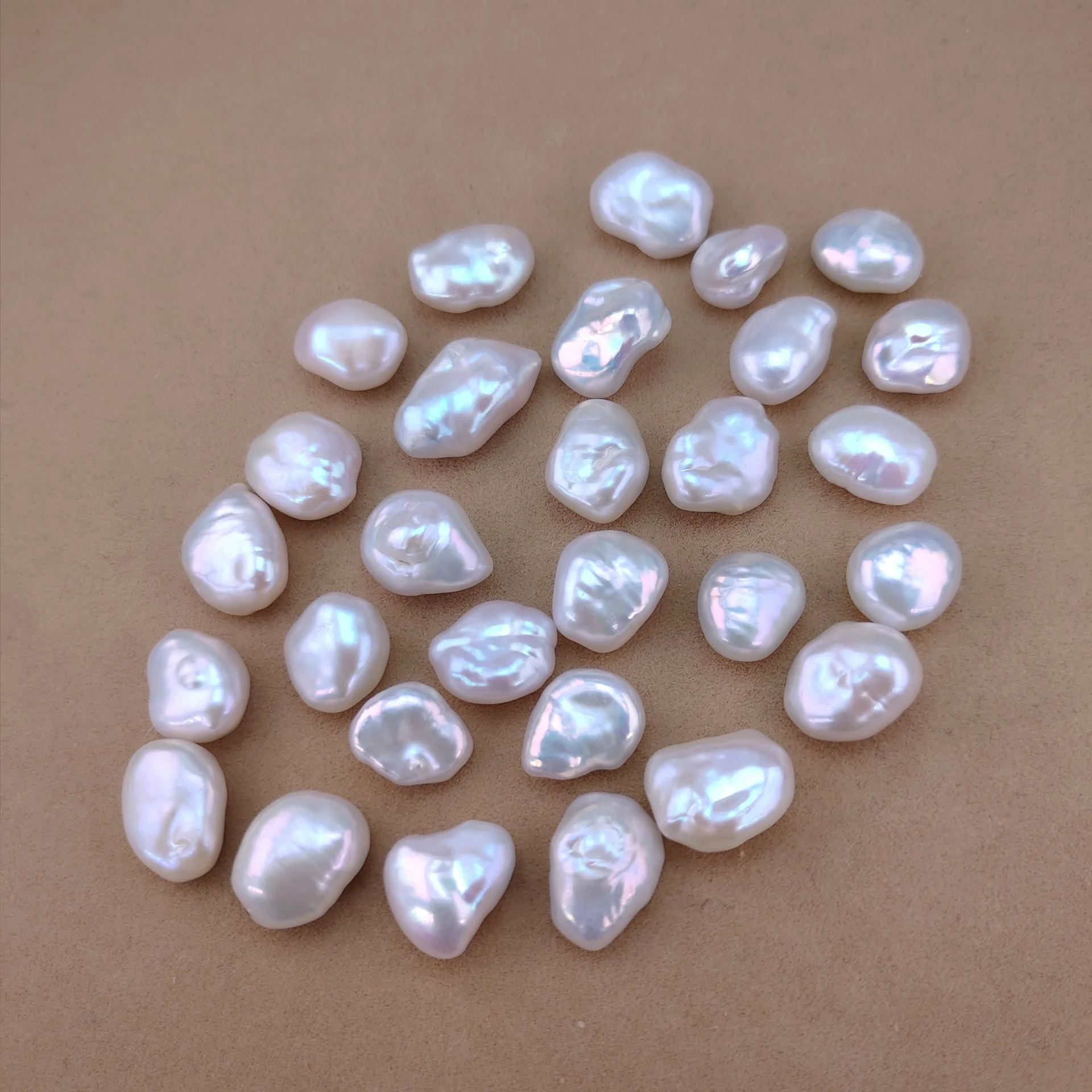

haiyang 3A cheap price natural irregular wholesale  real freshwater baroque white keshi loose pearls