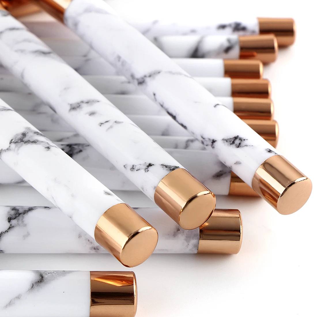 

15Pcs Makeup Brush Kit High Quality Marble Professional Cosmetic brush set, White