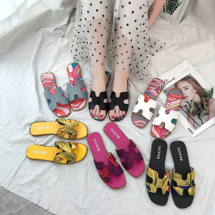 

2021 Slippers summer new women's shoes flat bottomed Flip Flop womens 20212 sandals womens multi colored sandals, Customized color