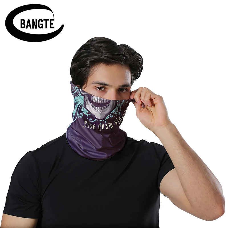 

The US Seamless Tube Skull Knitting Pattern Headband Bandana With Elastic Half Face Protection-Mask 3 ply, Various designs and colors