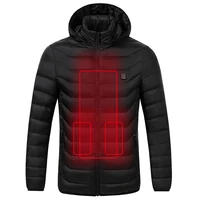 

Custom new black nylon windproof smart thermal battery powered usb heated jacket