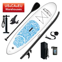 FUNWATER Drop shipping inflatable wake standup paddle board set soft top surfboard stand kids paddleboard surf rescue board