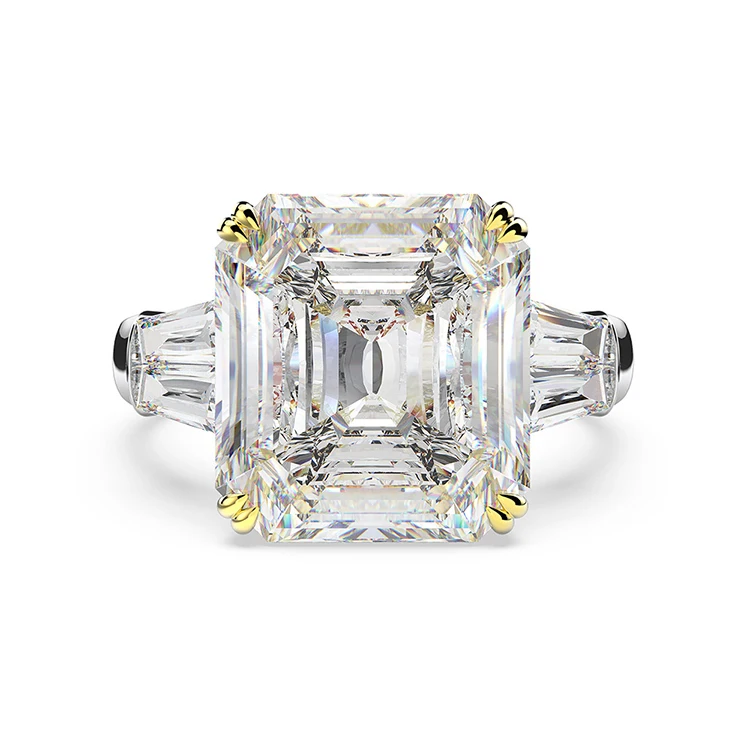 

sterling silver wedding rings high carbon diamond 14x16mm 925 silver zircon stone finger ring for ladies