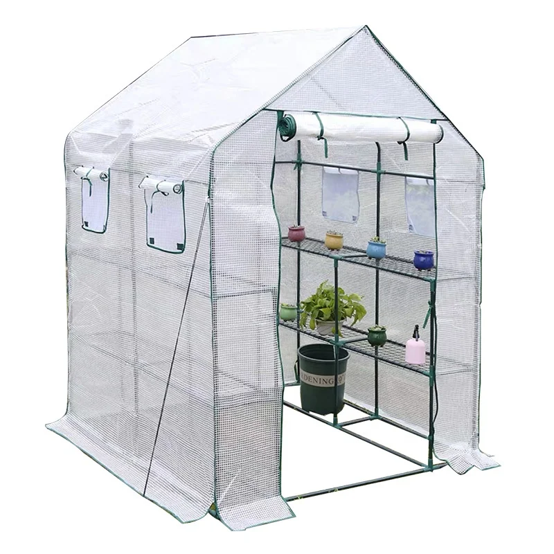 

Easily Assembled Low Cost Outdoor Portable Greenhouse Mini Walk In Small Shelving Green House, Write