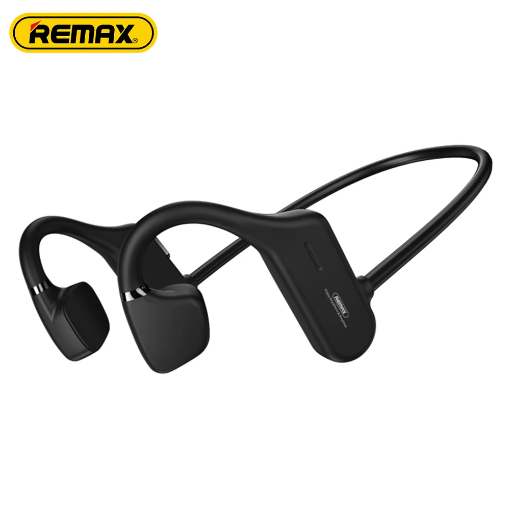 

Remax Join Us IPX4 waterproof Mobile Phone earphone Bluetooth 5.0 bone Conduction Wireless Sports Headphone, Black/blue