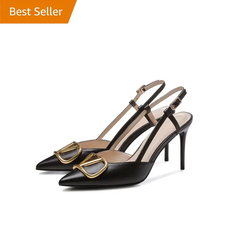 

Women famous brands dress pumps comfortable luxury stiletto shoes, White, black