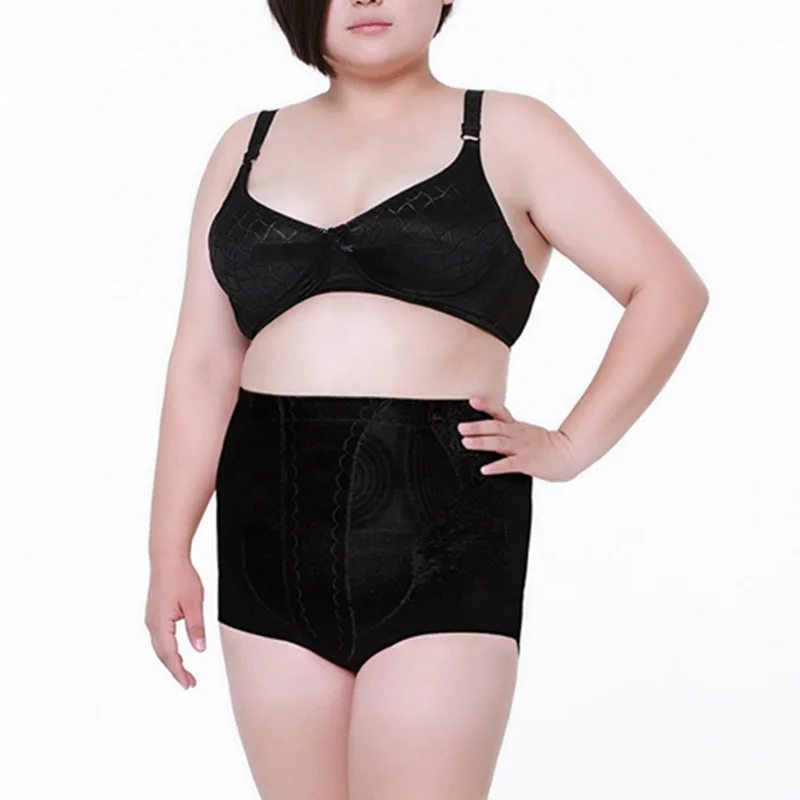 

Body shaping pants functional type plus fat plus size fat MM ladies corset pants belly pants 200 kg super large size, Black,skin color