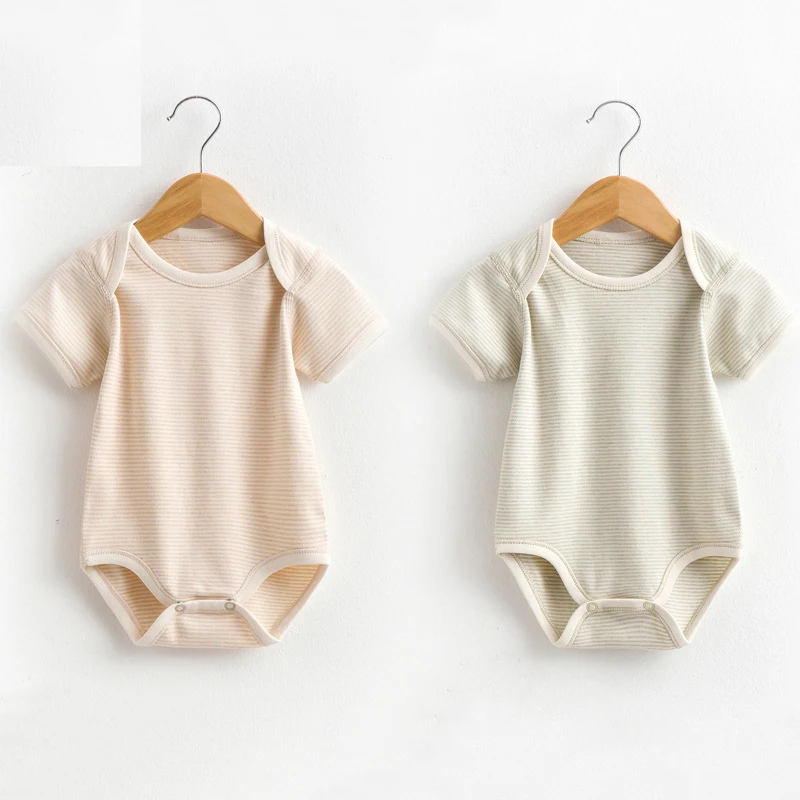 

High quality skincare short sleeves baby clothes organic cotton baby rompers