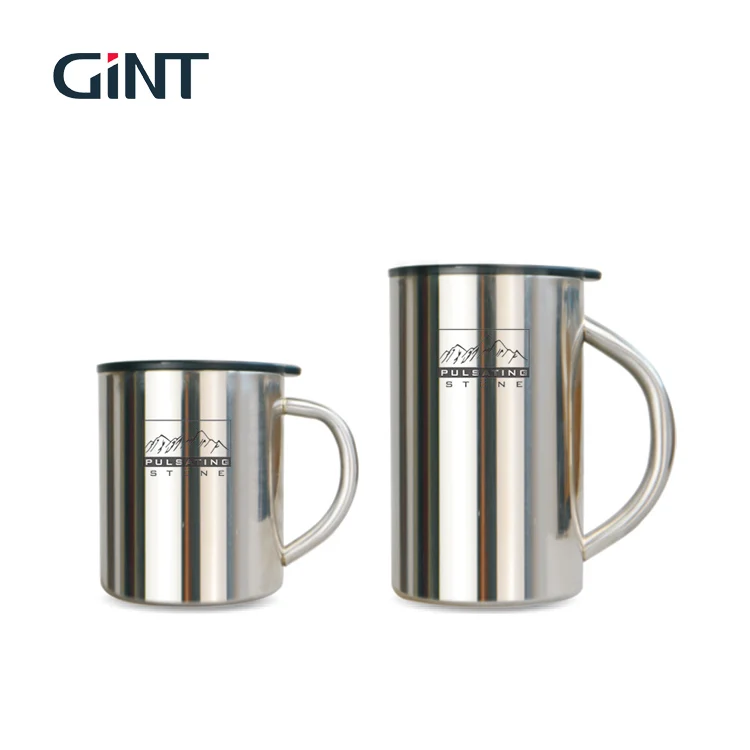 

GiNT 450ML New Design Lid Handgrip Stainless Steel Beer Mugs Home Office Cafe Use Water Cup, Customized colors acceptable