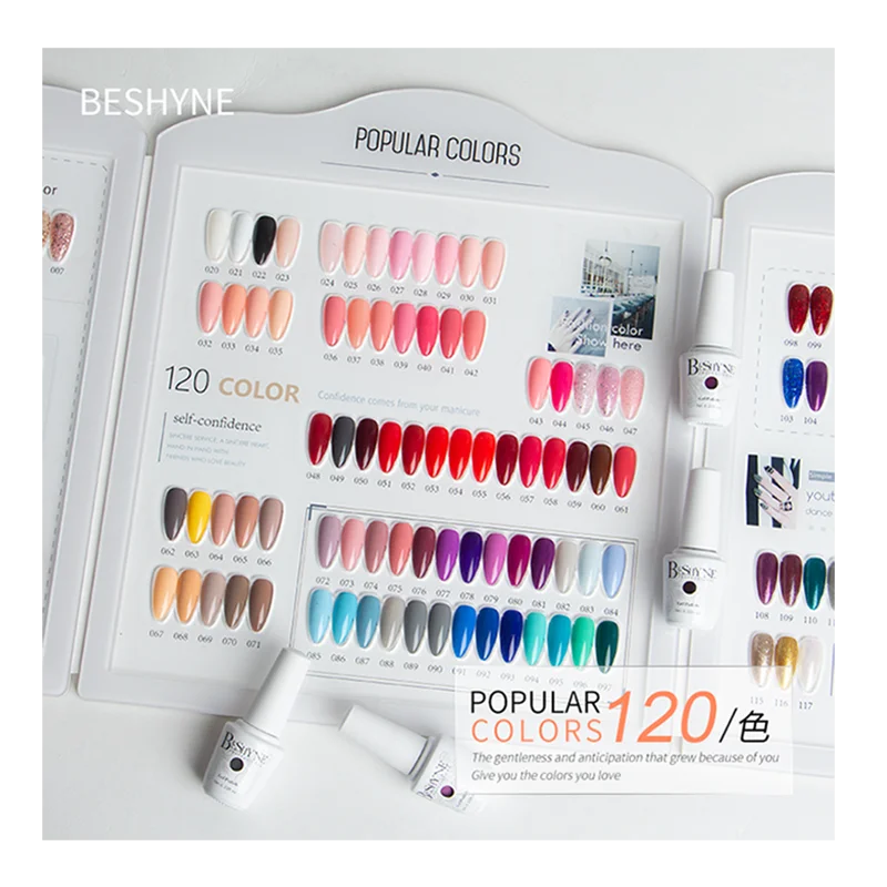 

Gel nail kit professional Private Label soak off Beshyne 120 gel colour set 7ml/15ml UV Nail Gel Polish, Customised