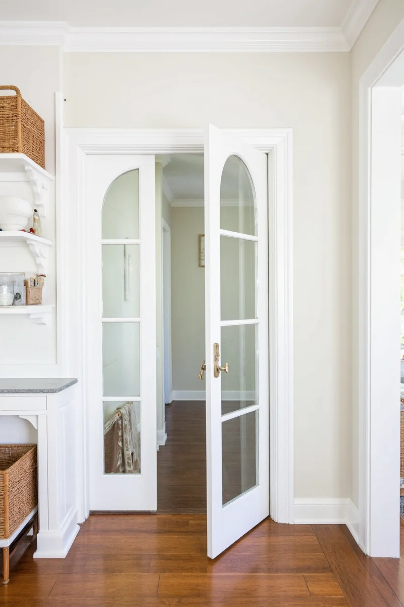 Arched doorway with integrated LED strip