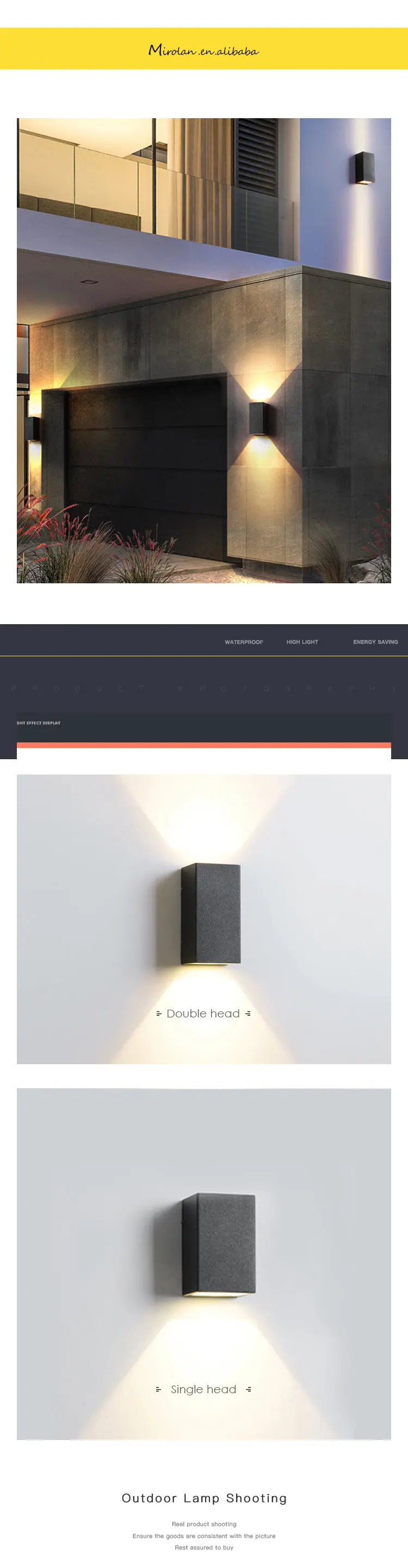 Art Fashion Aluminum Led Wall Lamp 6W Lamp outdoor Decorative Lightings