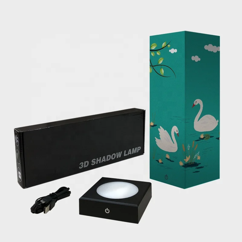 

FS-P1059 Free shipping cost christmas lights swan 3d paper light, Warm white