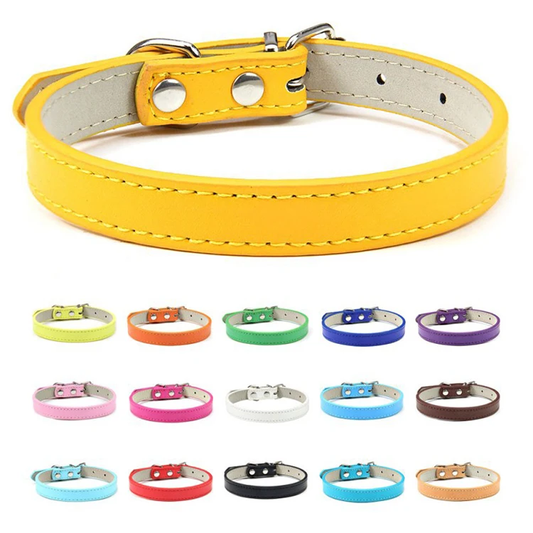 

Blank Leather Eco Friendly Dog Pet Collars Diy Multi Colors