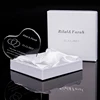 Heart Shaped Desktop Crystal Glass Cube for Wedding Gift