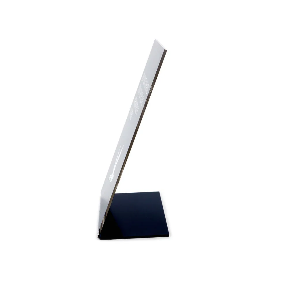 Hot Sale L Shaped Custom Print Black Acrylic Table Sign| Alibaba.com