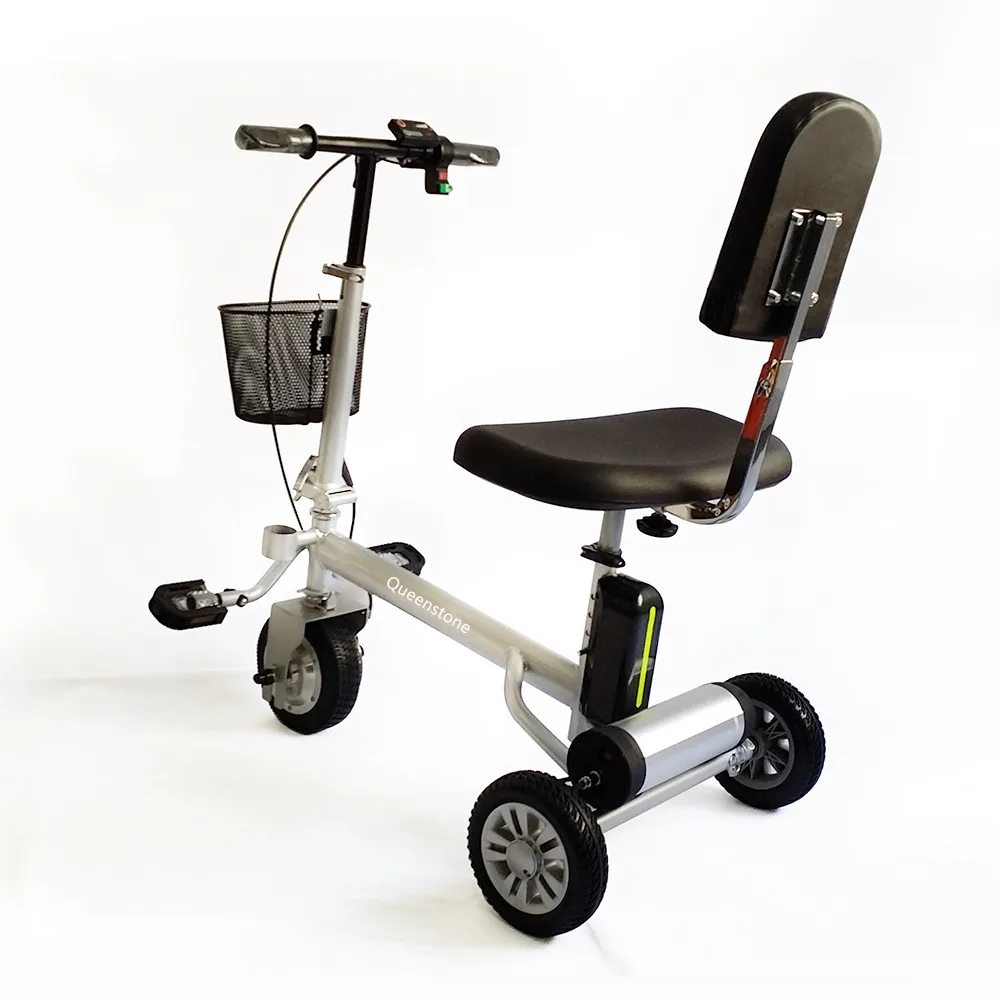 

New lightweight mobility scooters electric 3 wheel for heavy elderly people and adult with footrest on airline