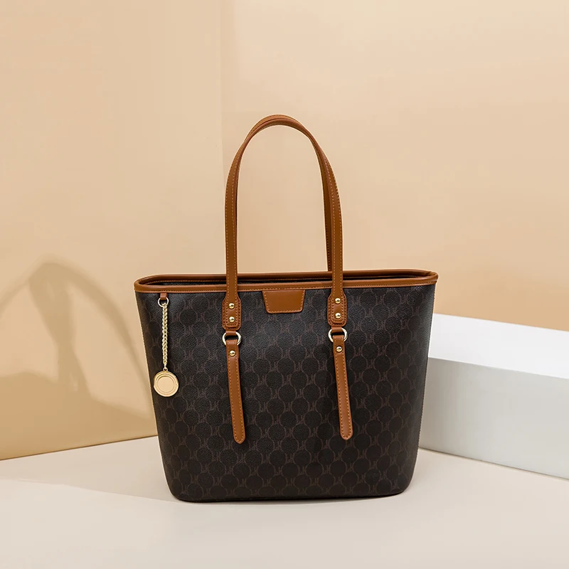

Luxury printing PVC Leather new design tote bag handbags ladies women shoulder bag large capacity handbag, 2 colors