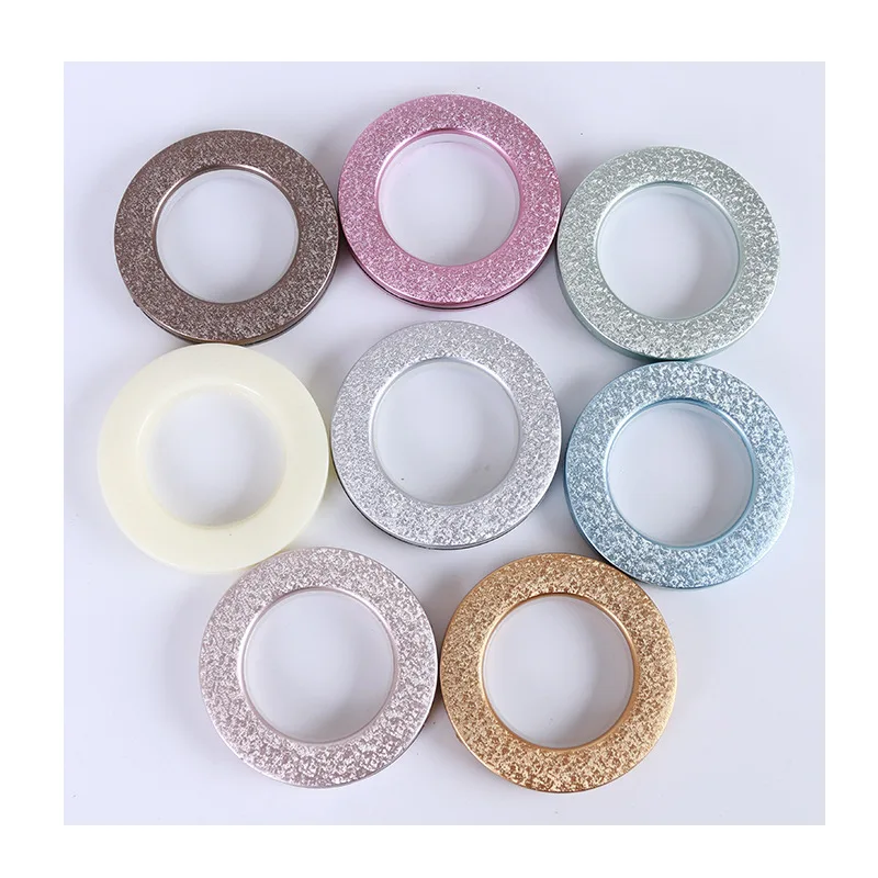 

Wholesale curtain rod accessories plastic PP eyelet curtain tape ring, Color card