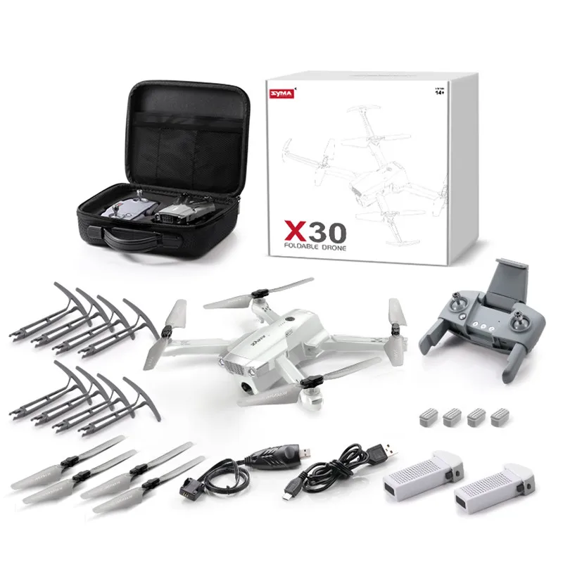 

2020 New SYMA X30 Syma Z6 Foldable Drone 4K 5G GPS Follow Me RC Quadcopter Promotion RC Toy for Christmas Gift, White / light blue