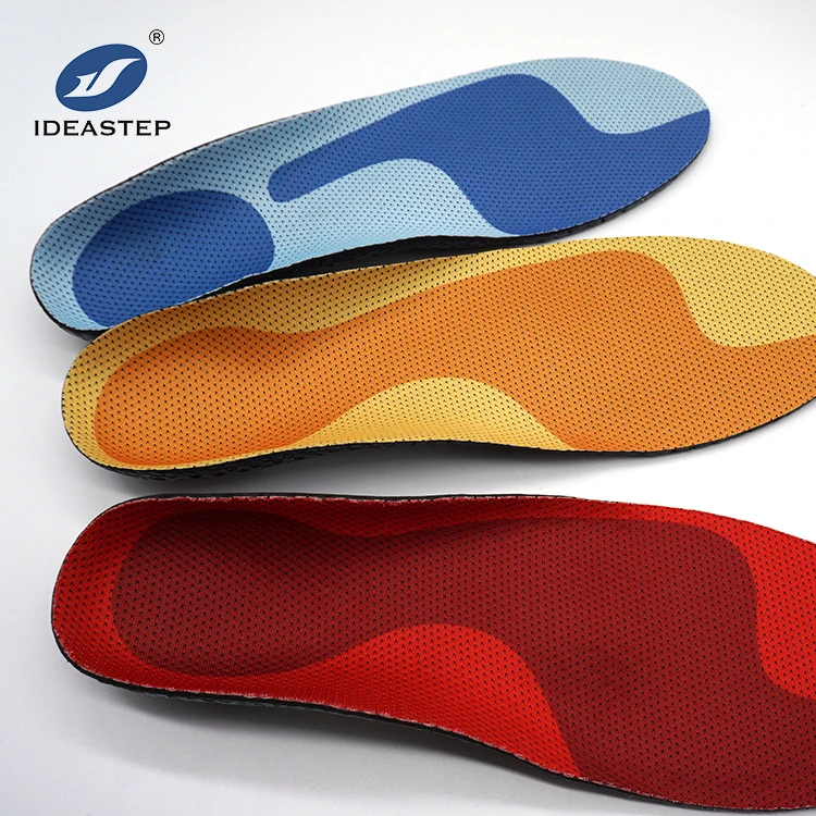 

Ideastep cushion insoles and heated shoe insoles for flat foot arch support insole orthotic supplier, Red and yellow and blue