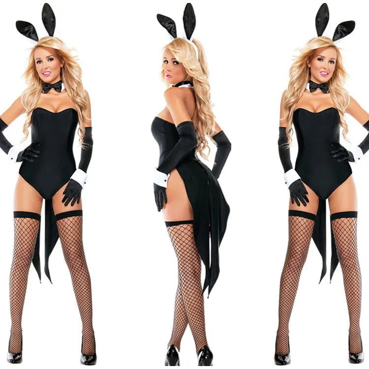 

Fashion hot selling black sexy girls bunny rabbit cosplay