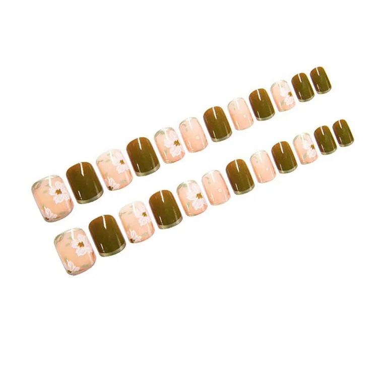 

Smudge Printing Jump Color Nail Patch Snowflake Wearing Easy Nail Sticker Fashion Women's Fingernail Patch, Colorful