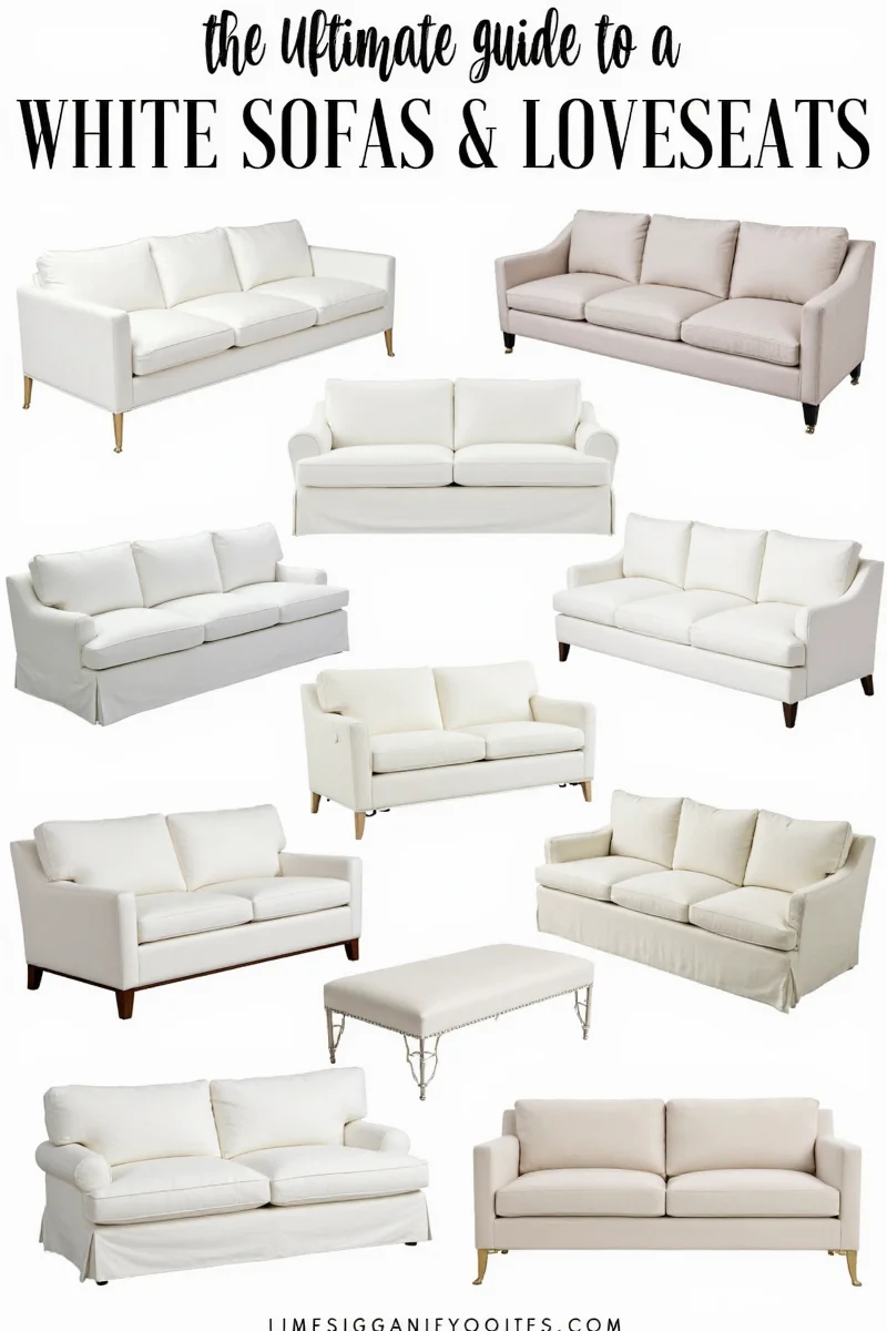 White leather sofa and loveseat set with recliners