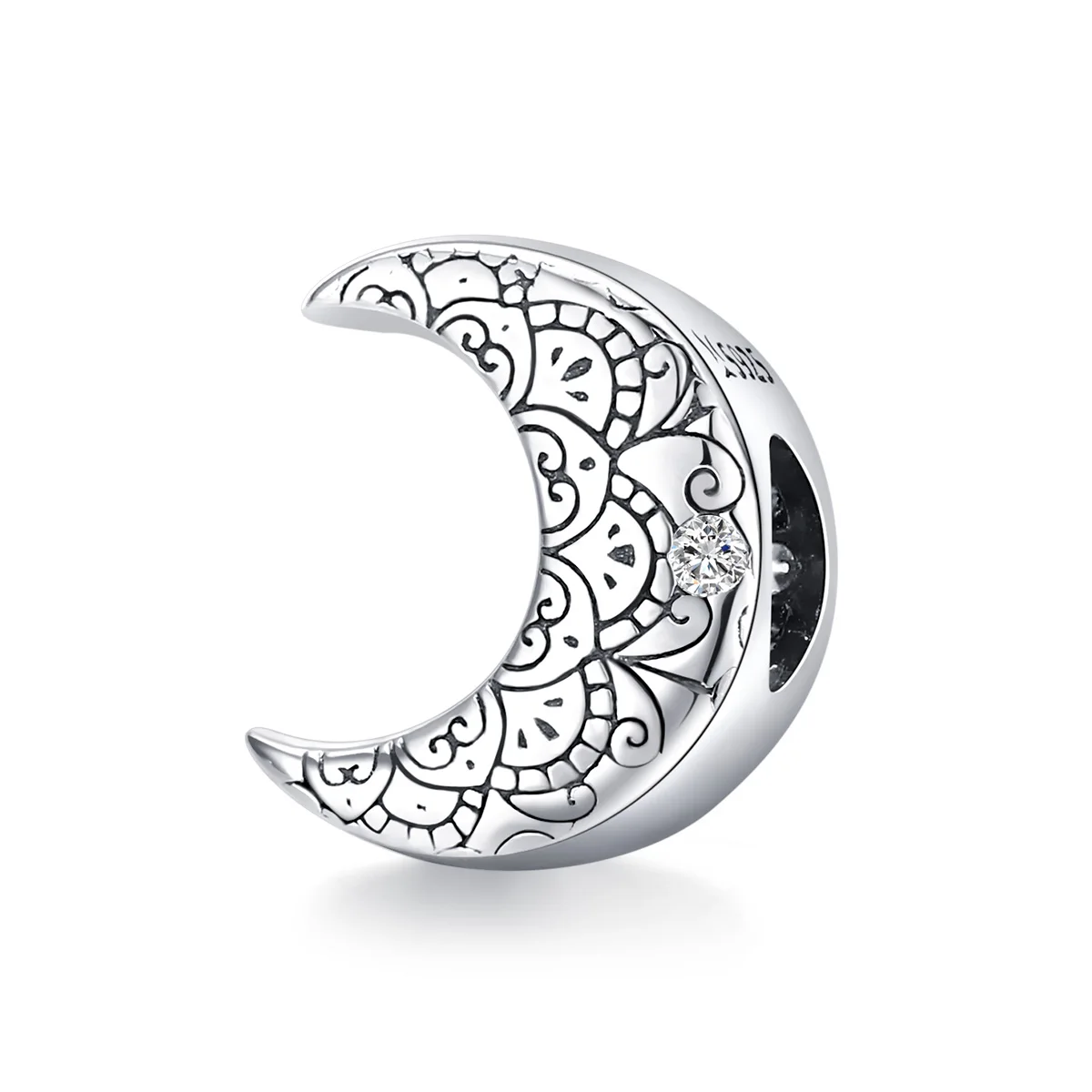 

For women girl DIY jewelry making vine & moon 925 silver vintage charms