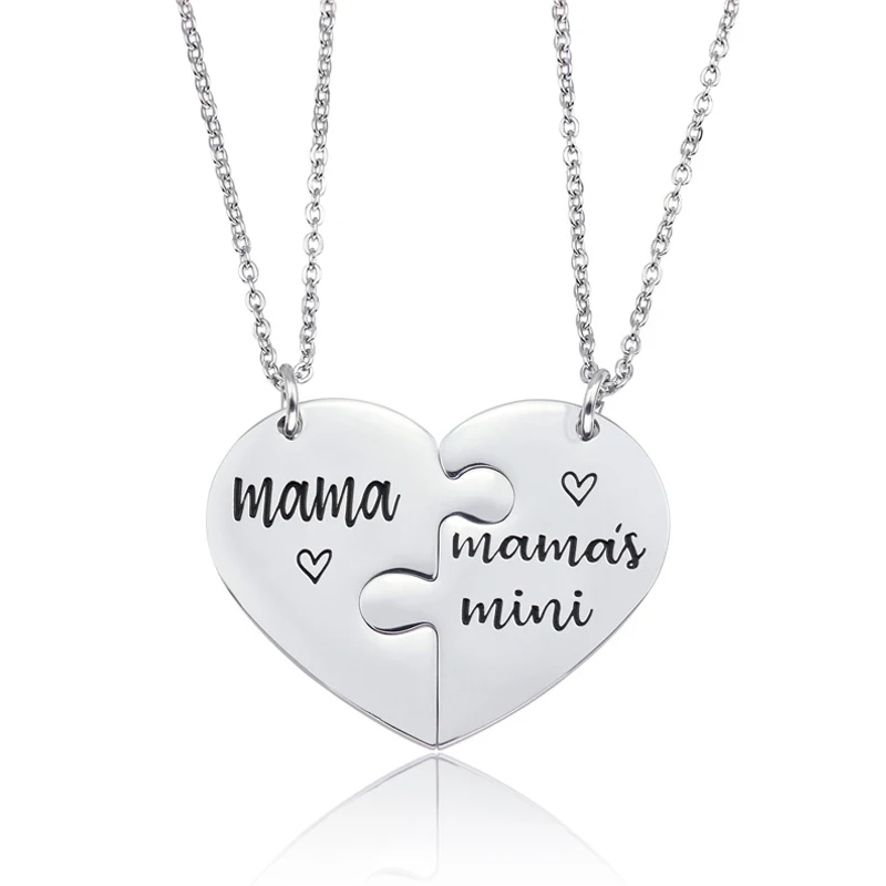 

Custom letter mommy and me bff2 pendant necklace for women jewelry