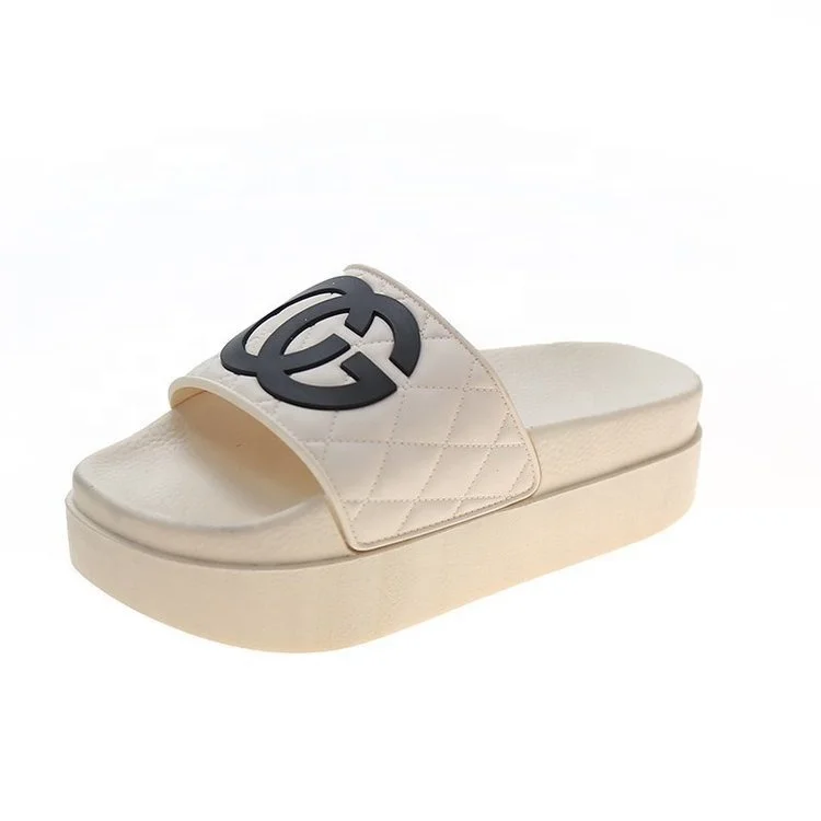 

HIgh quality wholesale cheap summer beach duarble outdoor footwear sleepers wedge flat platform ladies sandal slippers