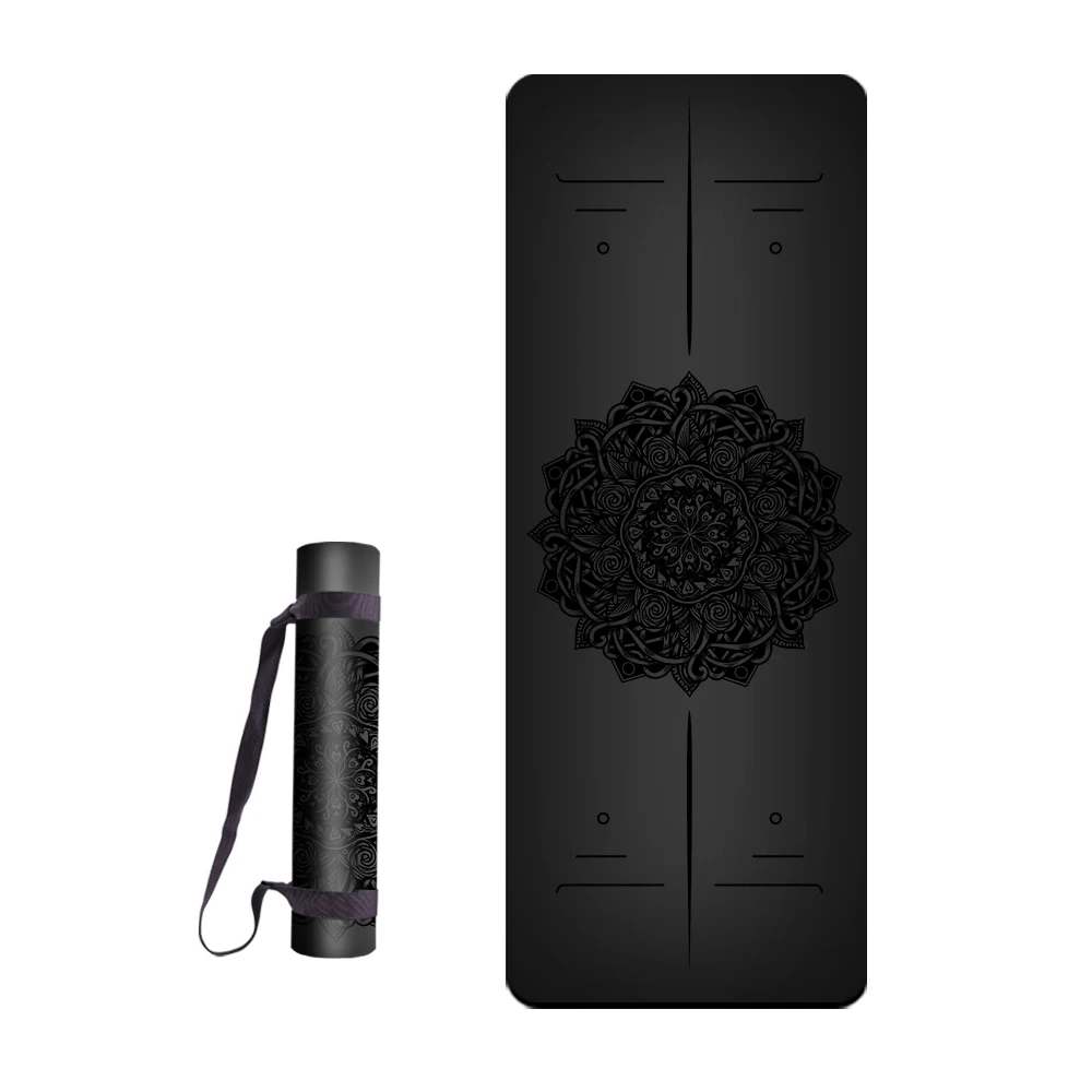 

5MM Quality High Density Waterproof PU Natural Rubber Yoga 183*61CM Fitness Sit-Up Exercise Mat For Men And Women