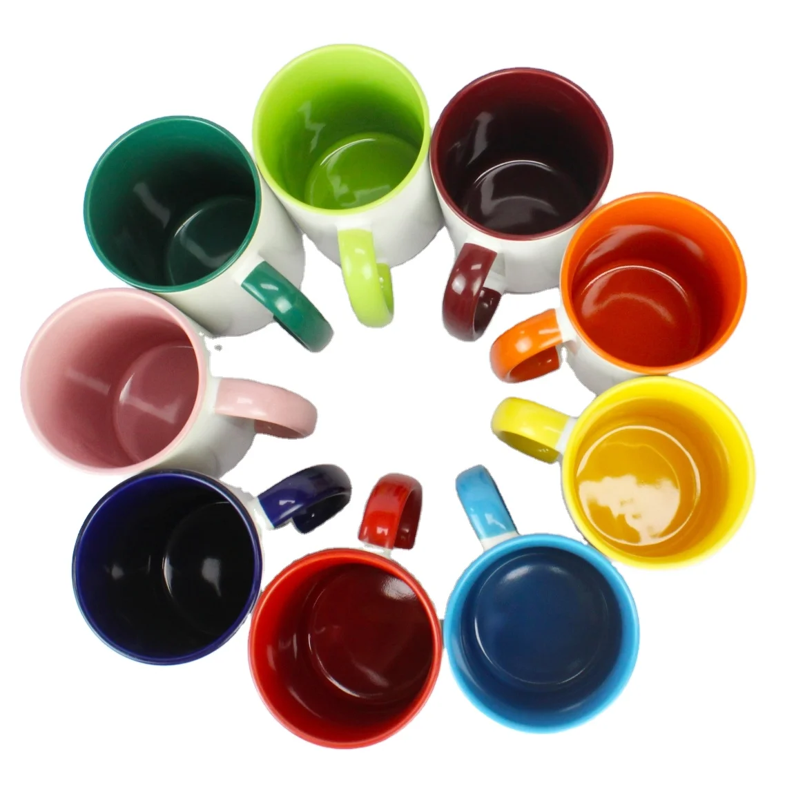 

Colored 15 oz Ceramic Mug Blanks 450ML Sublimation Coffee Mugs Modern Eco Friendly Tazasmugs, 8 colors