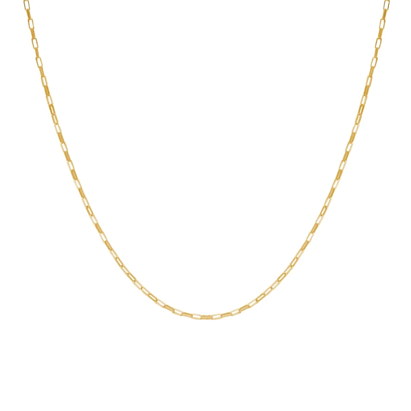 

s925 sterling silver fashion ins style fine paper clip chain necklace