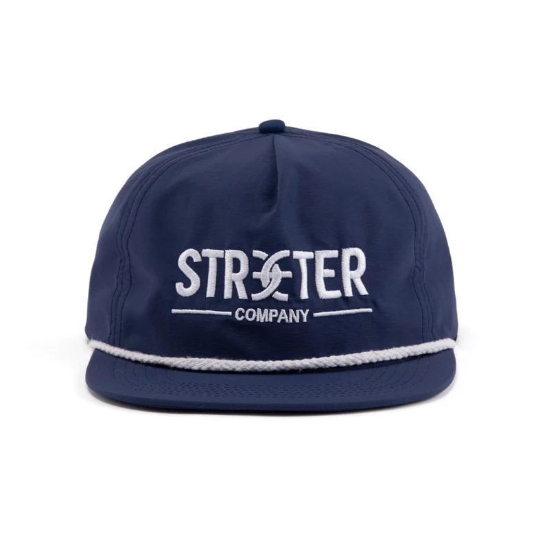 

Classic adjustable gorras custom embroidery rope hat unstructured nylon snapback