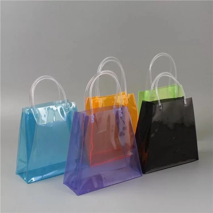 

wholesale customized clear transparent custom color clear transparent pvc tote bag