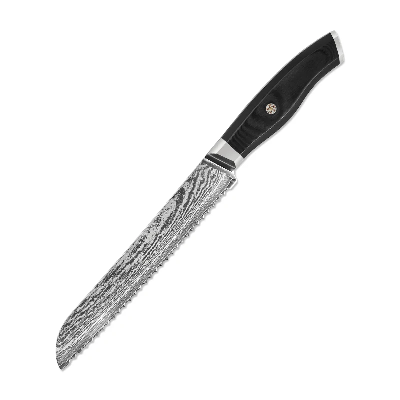

8"damas knife japan kitchen long bread knives