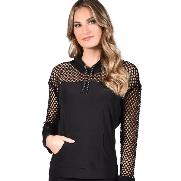 

Ladies black mesh T shirt