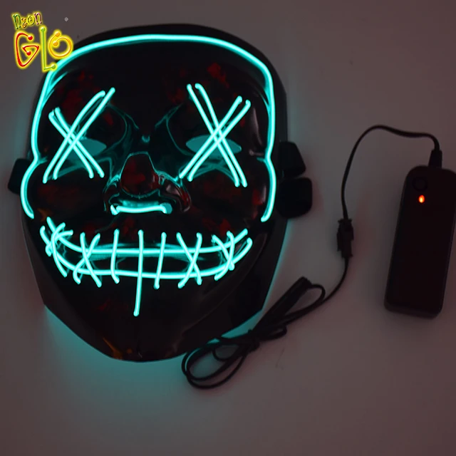 

Popular Party Light Up Flashing EL Wire Neon Mask