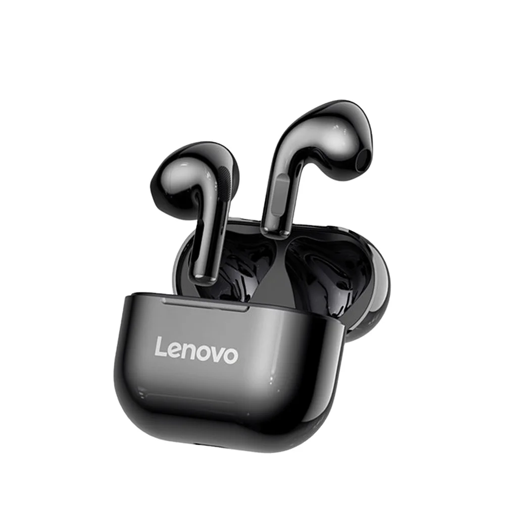 

For Lenovo LP40 TWS Earphones 5.0 True Wireless Headphones Gaming Touch Control Sweatproof Sport Headset In-ear with Mic, White black