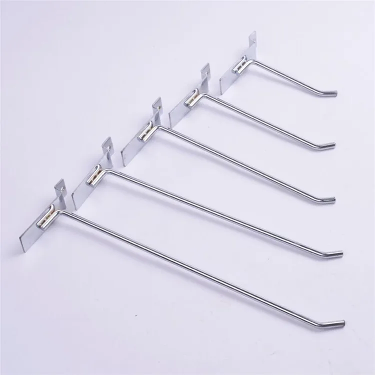 China Supplies Metal Clothes Hanging Wall Wire Hook Price Tag Pegboard Display Hooks Slatwall Hooks