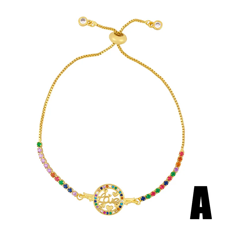 

2021 New Fashion Charm Adjustable Gold Plated female cactus brass bracelet Pendant Bracelet